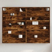 vidaXL Armário vitrine 100x8,5x75 cm derivados madeira carvalho fumado