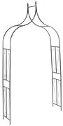 Arco de jardim 120x38x258 cm ferro verde-escuro