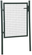 HOMCOM Porta Vedação Jardim Aço Maçaneta Fechadura 3 Chaves 97x150cm Verde | Aosom Portugal