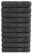 vidaXL Toalhas sauna premium SOLUND 10pcs 80x200cm 600gsm antracite