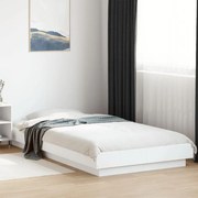 vidaXL Estrutura cama c/ luzes LED 100x200 cm derivados madeira branco