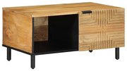 vidaXL Mesa de centro castanho 80x50x40 cm madeira de mangueira maciça