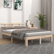vidaXL Estrutura de cama sem colchão 120x200 cm madeira maciça