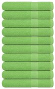 vidaXL Toalhas FROGN 10 pcs 100x200 cm 360 g/m² verde maça