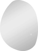 HOMCOM Espelho de Casa de Banho LED 3 Cores de Luz Brilho Regulável Função Anti-Embaciamento Função Memória IP44 70x50 cm Prata | Aosom Portugal