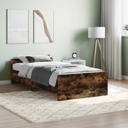 Estrutura de Cama Moona - 90x190 cm - Madeira Rustica - Design Moderno