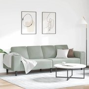 vidaXL Sofá de Sala de Estar Cinzento-claro 250 x 77 x 76 cm