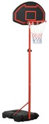 HOMCOM Tabela de Basquetebol com Altura Ajustável 193,5-248,5 cm Cesta