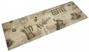 Tapete de cozinha lavável 60x180 cm veludo padrão café castanho