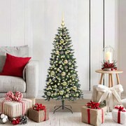 vidaXL Árvore de Natal Artificial Verde 120 cm PVC, Plástico e Aço