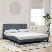vidaXL Estrutura de cama sem colchão Hanko 160x200 cm veludo cinzento-escuro
