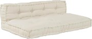 vidaXL Sofá Modular 2 pcs Creme 120 x 80 x 38 cm tecido