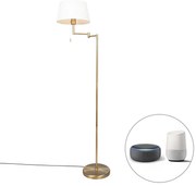 LED Candeeiro de pé clássico bronze branco lâmpada-WiFi A60 - LADAS FIX Rústico