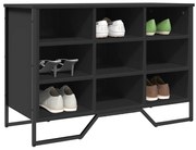 vidaXL Sapateira 90x38x61,5 cm derivados de madeira preto