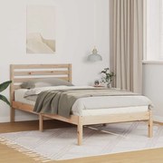 vidaXL Estrutura da Cama com cabeceira Castanho 90 x 190 cm