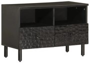vidaXL Móvel de TV 70x33x46 cm madeira de mangueira maciça preto