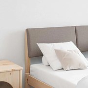 vidaXL Cabeceira estofada Cinzento-acastanhado 120 cm