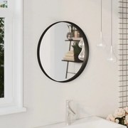 vidaXL Espelho de parede 50 cm preto