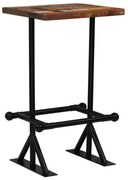 vidaXL Mesa de bar madeira recuperada maciça multicolor 60x60x107 cm