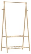 vidaXL Roupeiro com prateleiras 96x45,5x150,5 cm bambu