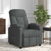 vidaXL Poltrona de massagens tecido cinzento-escuro