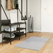 vidaXL Tapete pelo curto macio e lavável HUARTE 60x110 cm cinzento