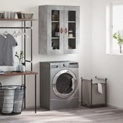 vidaXL Armário de parede 69,5x34x90 cm cinzento cimento