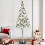 vidaXL Árvore de Natal com 300 LEDs com suporte Branco 210 cm PE e Aço