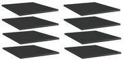 Prateleiras para estante 8 pcs 40x50x1,5cm contraplacado preto