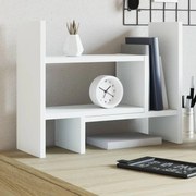 vidaXL Organizador de secretária 38,5x17x39cm derivados madeira branco