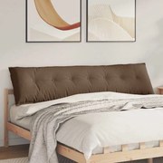 vidaXL Travesseiro para Costas Castanho 200 x 19 x 50 cm tecido