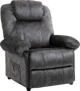 HOMCOM Poltrona Relax Reclinável Sala de Estar Apoio Pés Retrátil Encosto Alto Confortável 88x91x108 cm Preto | Aosom Portugal