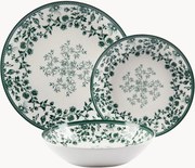 Conjunto de loiça em porcelana Giardino Segreto, 6 pessoas, conjunto de 18