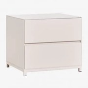 Mesa De Cabeceira Retangular 50x45 Cm Em Mdf Kivora Gardénia Branco - Sklum