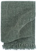 vidaXL Manta em algodão 125x150 cm verde escuro