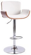 vidaXL Banco de bar couro artificial branco
