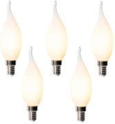 Conjunto de 5 lâmpadas LED E14 reguláveis BXS35 Opal 4W 450 lm 2200K