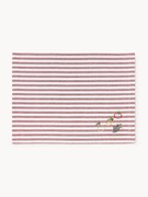 Individuais às riscas com motivos bordados Melony, conjunto de 2