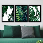 Pintura Decorativa em Moldura 3SC101 – Multicolor – 35 x 45 cm (3 Peça