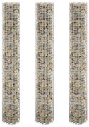 vidaXL Canteiro elevado/cesto gabião circular 3pcs Ø30x200cm aço galv.