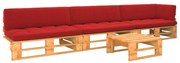 4 pcs conjunto lounge paletes pinho impregnado castanho mel