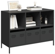 vidaXL Aparador 101,5x39x73,5 cm aço laminado a frio preto