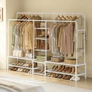 Guarda roupa aberto 45 x 195 x 172,8 cm com 9 prateleiras branco