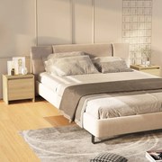 vidaXL Mesa cabeceira 2 pcs derivados de madeira carvalho sonoma