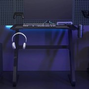 vidaXL Secretária de gaming c/ pernas em forma de ZZ 90x60x75 cm preto