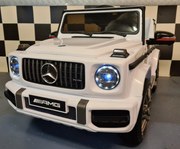 CARRO INFANTIL MERCEDES G63 12V BRANCO COM PARTIDA SUAVE 1 LUGAR BRANCO