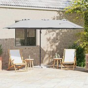 vidaXL Guarda-sol cantilever de jardim Areia 372 x 198 x 243 cm