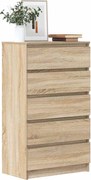 vidaXL Armário de gavetas 60x36x103 cm deriv. madeira carvalho sonoma