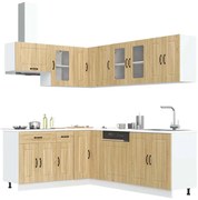 11 peças armário de cozinha conjunto Kalmar sonoma carvalho