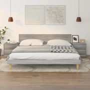 vidaXL Mesa cabeceira 2pcs 40x30x40cm derivado madeira cinzento sonoma
